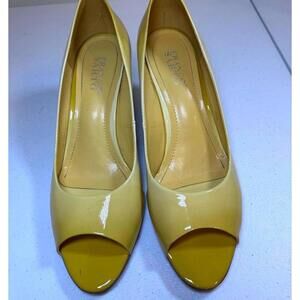 Franco Sarto Yellow Wedge Heels